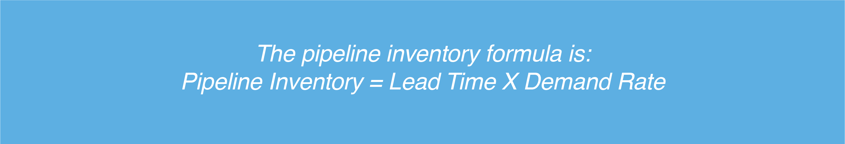 how to calculate pipeline inventory