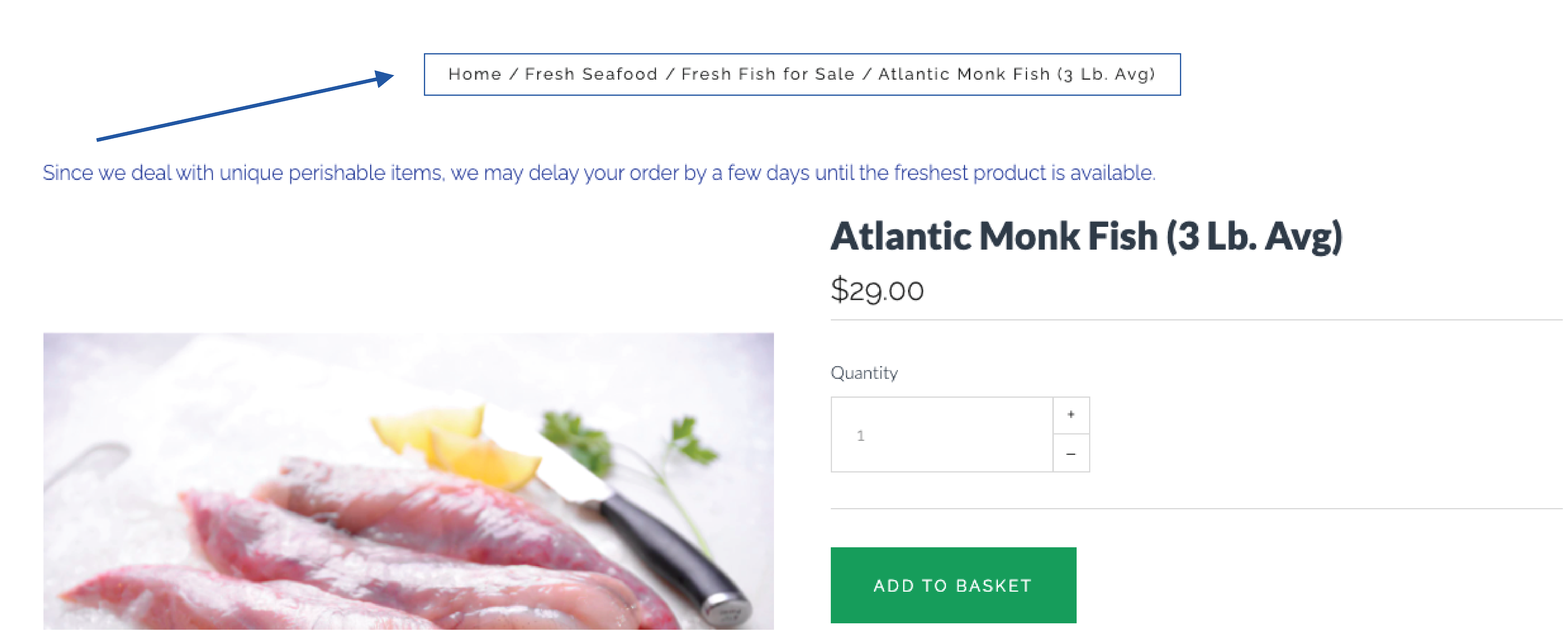 Technical ecommerce SEO breadcrumb
