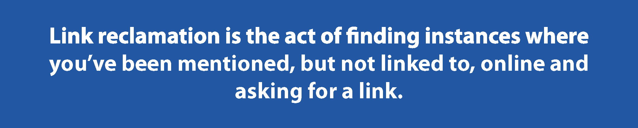 link reclamation definition: what is link reclamation